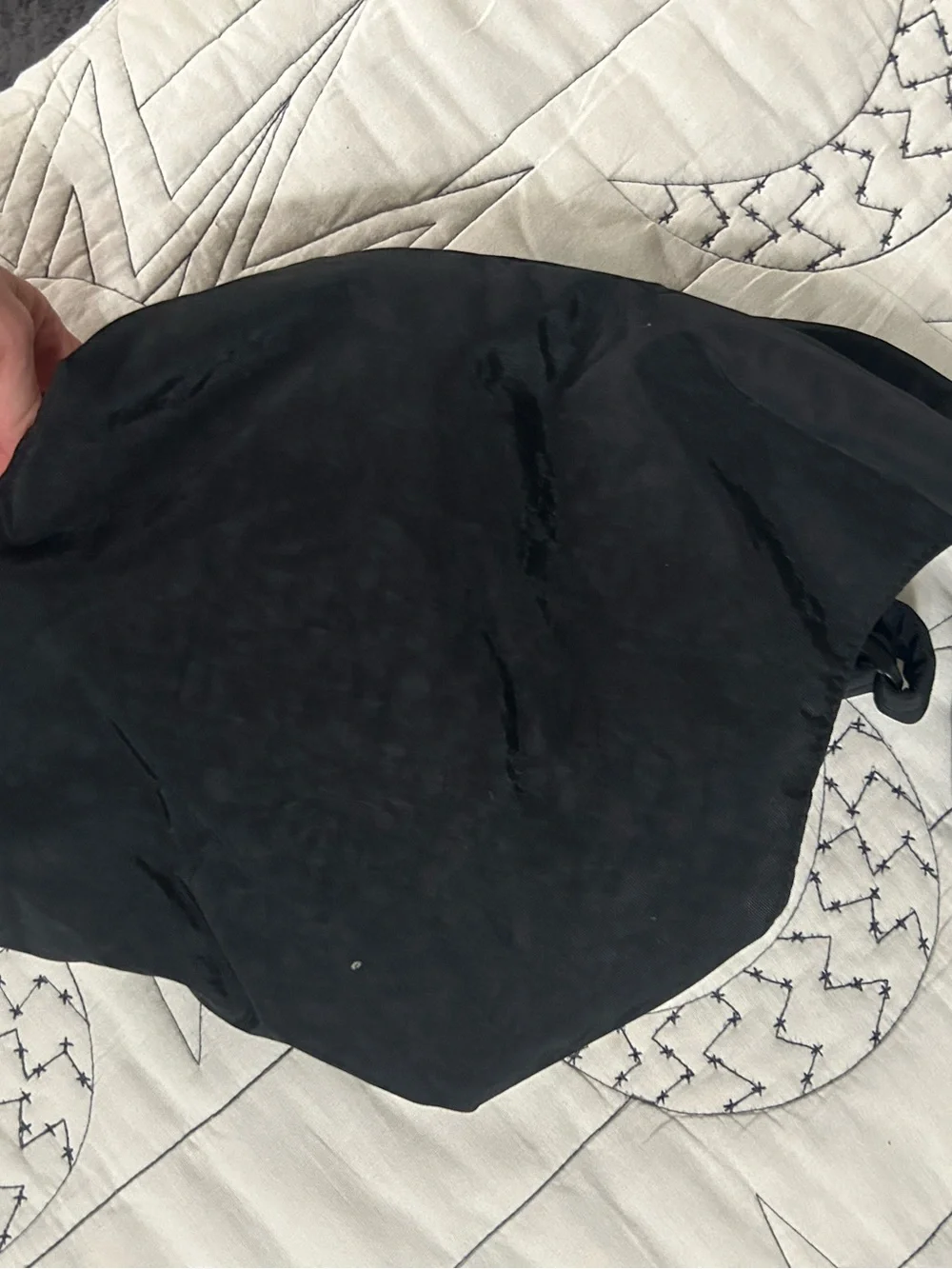 BAGGU Black Halter Tote with Rosette Detail - Picture 3 of 4